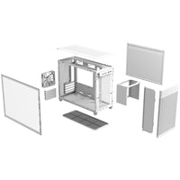 Asus Prime AP201 Micro ATX Mini Tower White Tempered Glass Side Panel, USB 3.2 Gen 2 Type-C, USB 3.2 Gen 1 Type-A