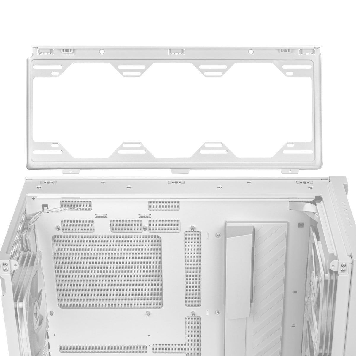 Asus TUF Gaming GT302 ARGB ATX Mid Tower White Tempered Glass Side Panel, ARGB