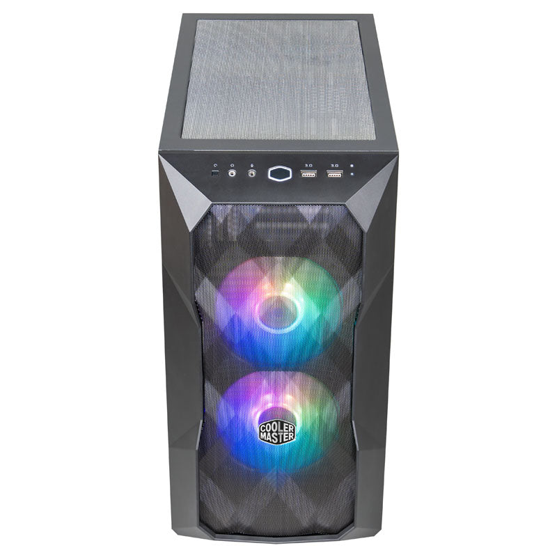 Cooler Master TD300 Mesh, Micro-ATX Gehäuse, ARGB, Tempered Glass - schwarz