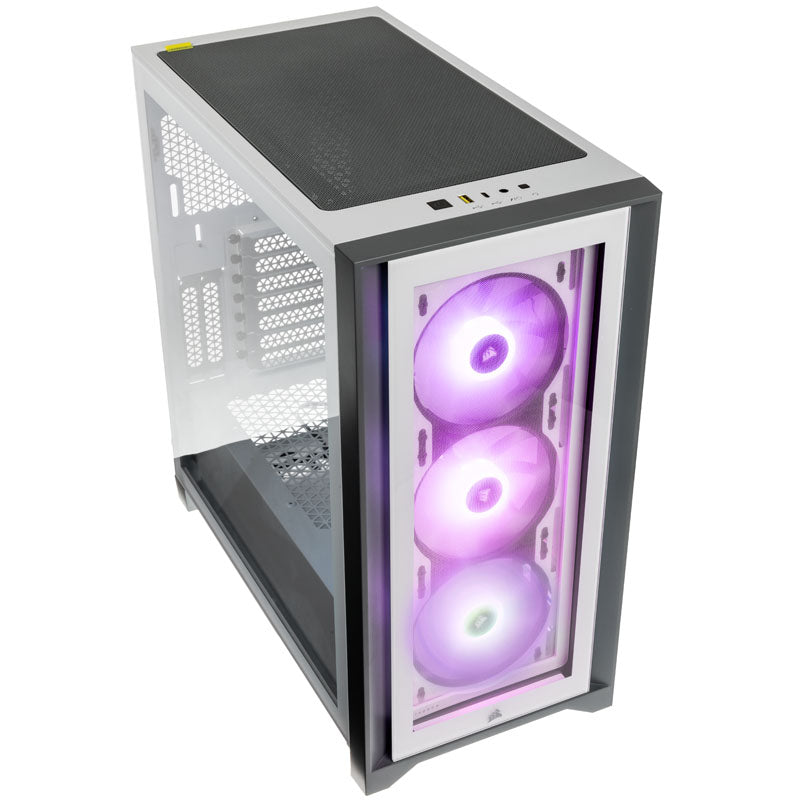 Corsair iCUE 4000X RGB Tempered Glass Midi-Tower - weiß Window