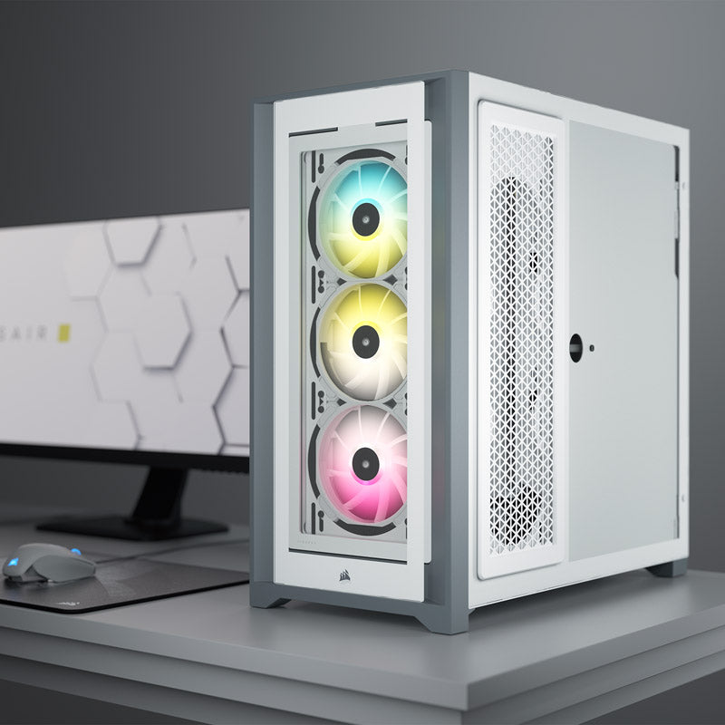 Corsair iCUE 5000X RGB Midi-Tower, Tempered Glass - weiß