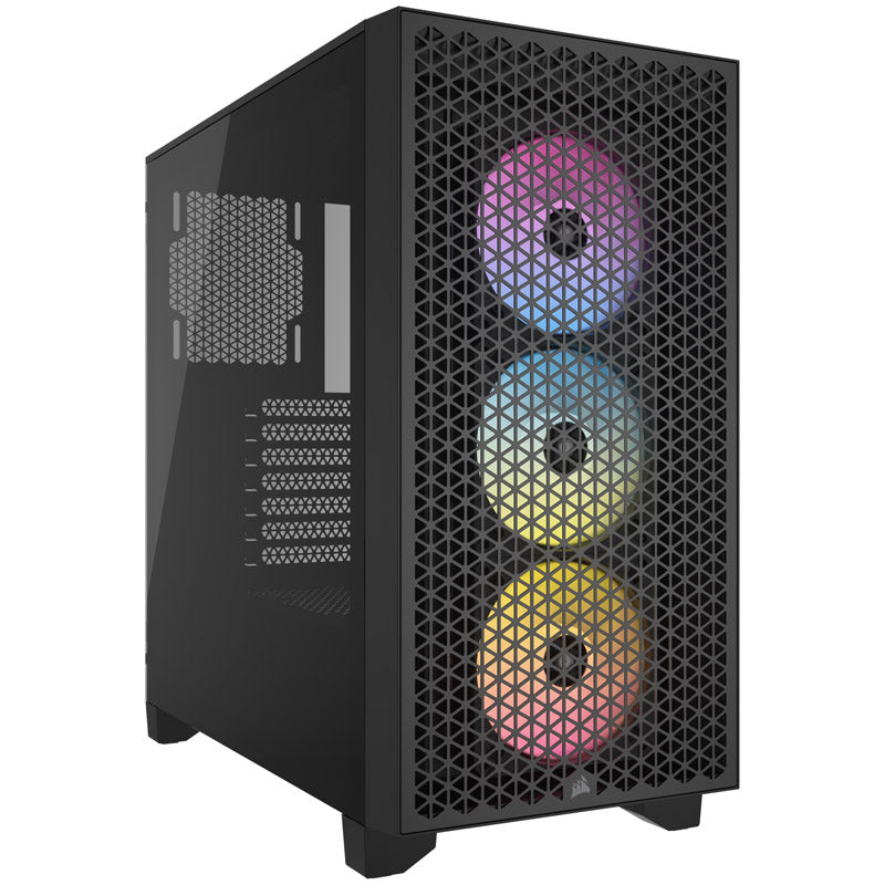 Corsair 3000D ATX Mid Tower Black RGB AIRFLOW Tempered Glass