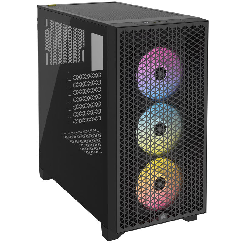Corsair 3000D ATX Mid Tower Black RGB AIRFLOW Tempered Glass