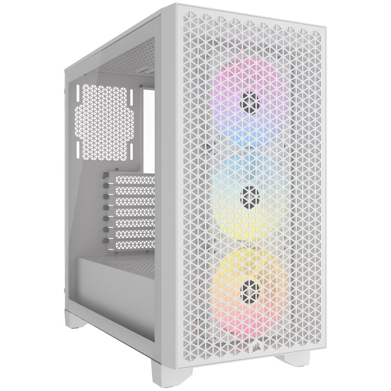 Corsair 3000D Airflow RGB Tempered Glass Midi-Tower - weiß