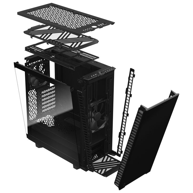 Fractal Design Define 7 Compact Black TG Light Tint Midi-Tower - Tempered Glass, gedämmt, schwarz