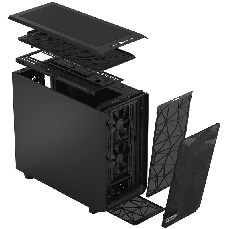 Fractal Design Meshify 2 Black Solid Midi-Tower, schwarz