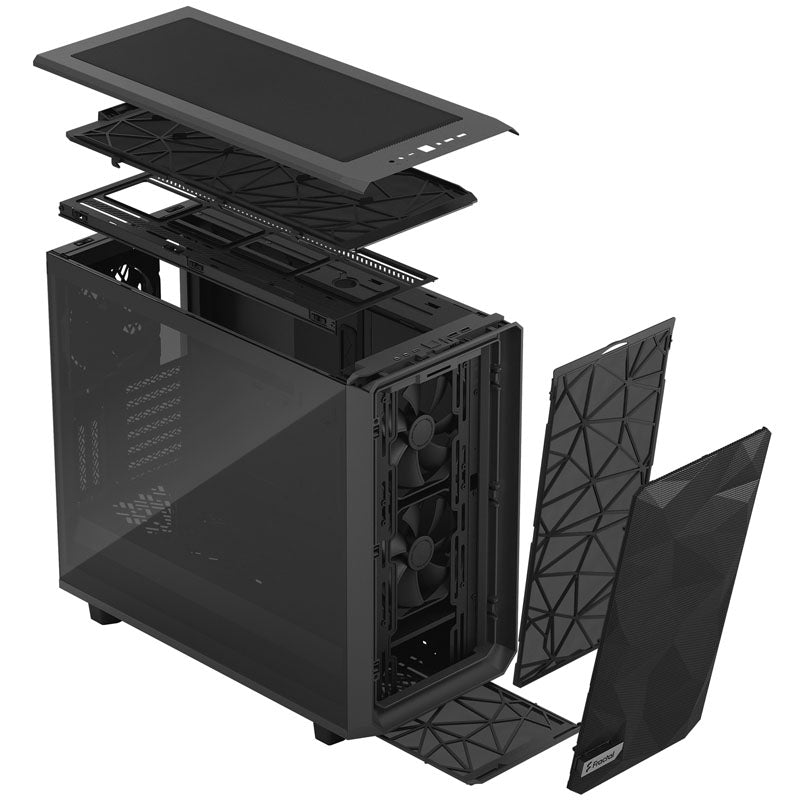 Fractal Design Meshify 2 Gray TG Light Tint Midi-Tower, Tempered Glass. grau