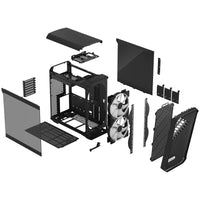 Fractal Design Torrent Compact RGB Midi-Tower Light Tint, Tempered Glass, schwarz