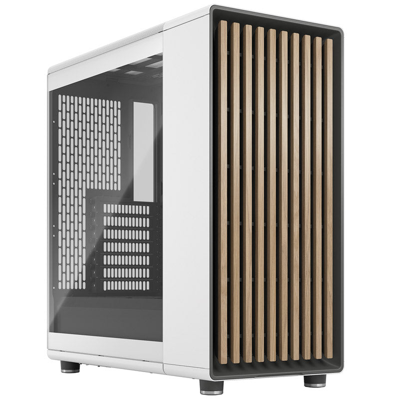 Fractal Design North Mid-Tower Case (Chalk White, Clear Window)
