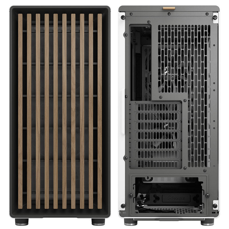 Fractal Design North Mid-Tower Case (Chalk White, Clear Window)