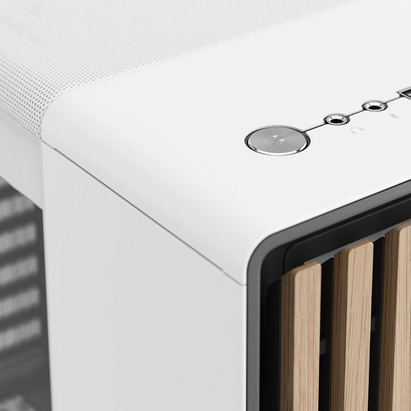 Fractal Design North Mid-Tower Case (Chalk White, Clear Window)