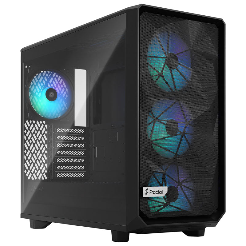 Fractal Design Meshify 2 Lite RGB Midi-Tower Light Tint, Tempered Glass, schwarz