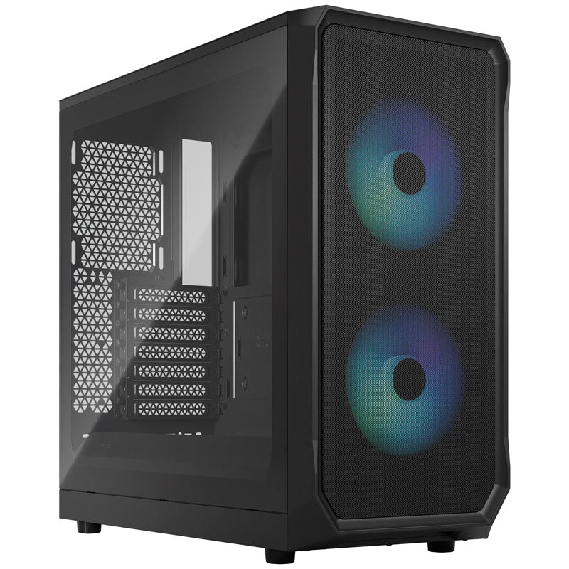 Fractal Design Focus 2 RGB Boîtier ATX moyen tour noir panneau latéral en verre trempé