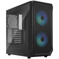 Fractal Design Focus 2 RGB Boîtier ATX moyen tour noir panneau latéral en verre trempé