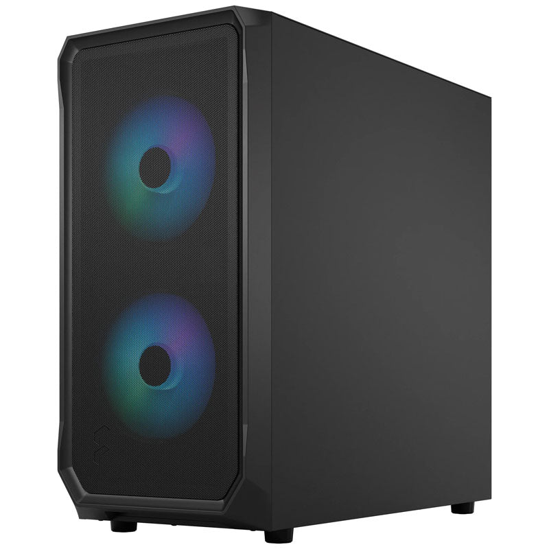 Fractal Design Focus 2 RGB Boîtier ATX moyen tour noir panneau latéral en verre trempé