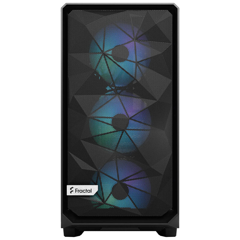 Fractal Design Meshify 2 RGB Boîtier ATX moyen tour noir avec panneau latéral en verre trempé