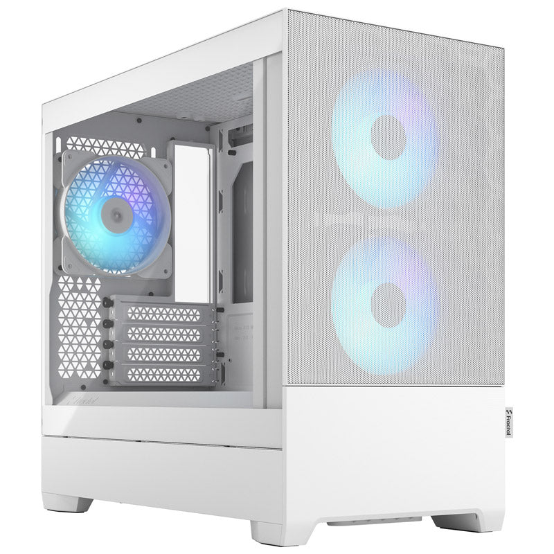Fractal Design Pop Mini Air Micro ATX Mid Tower White with Tempered Glass Side Panel and USB 3.2 Gen 1 Type-A Front Panel