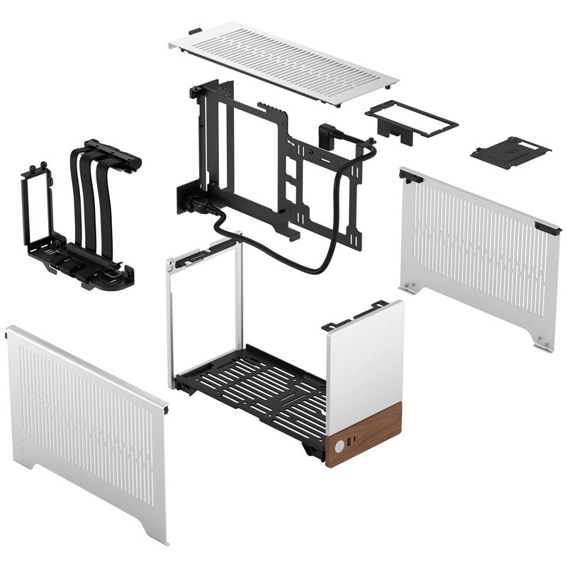 Fractal Design Terra Silver Mini-ITX Small Form Factor PC Case with PCIe 4.0 Riser