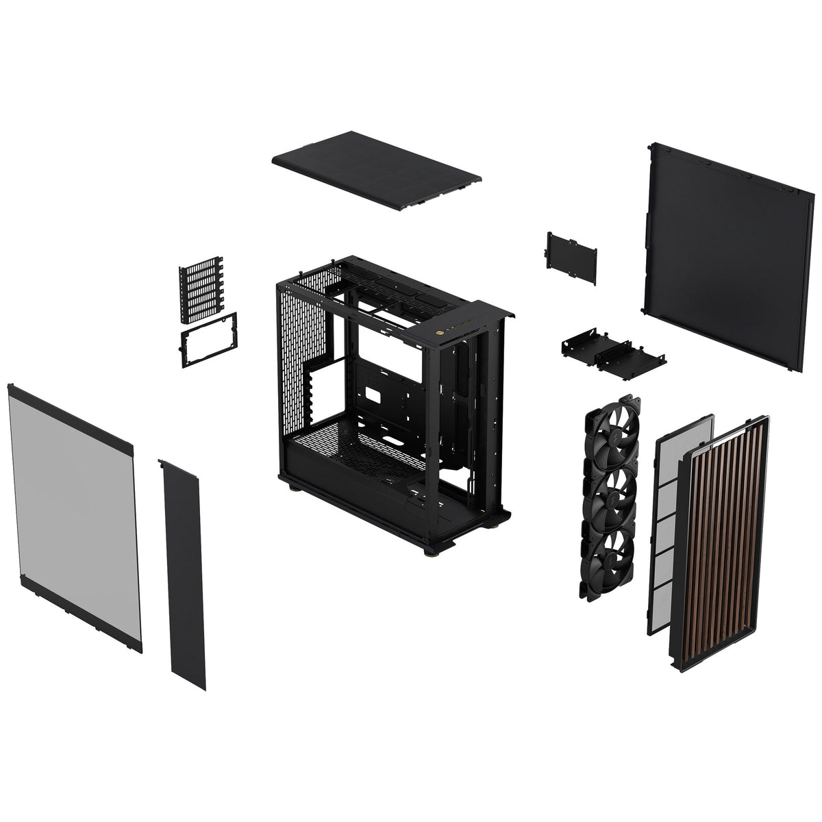 Fractal Design North XL ATX Full Tower Black with Tinted Tempered Glass Side Panel and USB 3.2 Gen 2 Type-C, USB 3.2 Gen 1 Type-A