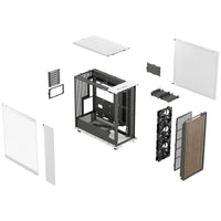 Fractal Design North XL ATX Full Tower White with Tempered Glass Side Panel and USB 3.2 Gen 2 Type-C, USB 3.2 Gen 1 Type-A