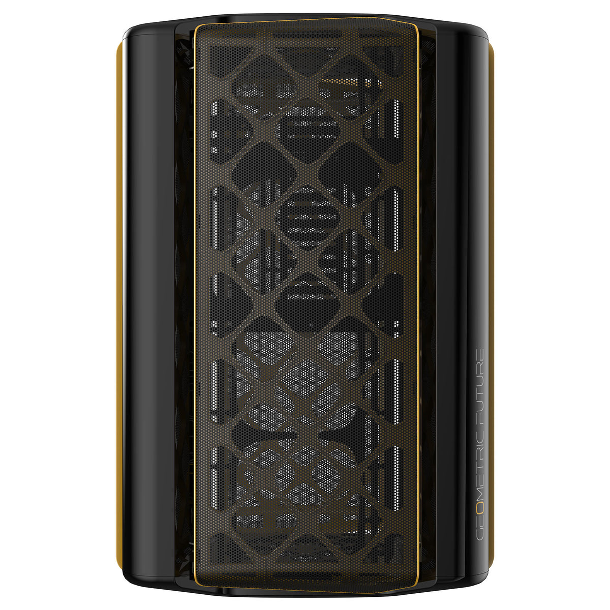 Geometric Future Model 2 The ARK Micro ATX Mini Tower Black / Gold Mesh Side Panel, USB 3.2 Gen 1 Type-C Front Panel, 280 x 330 x 440 mm