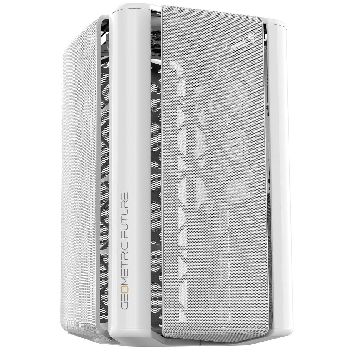 Geometric Future Model 2 The ARK MicroATX Mini Tower White Mesh Side Panel