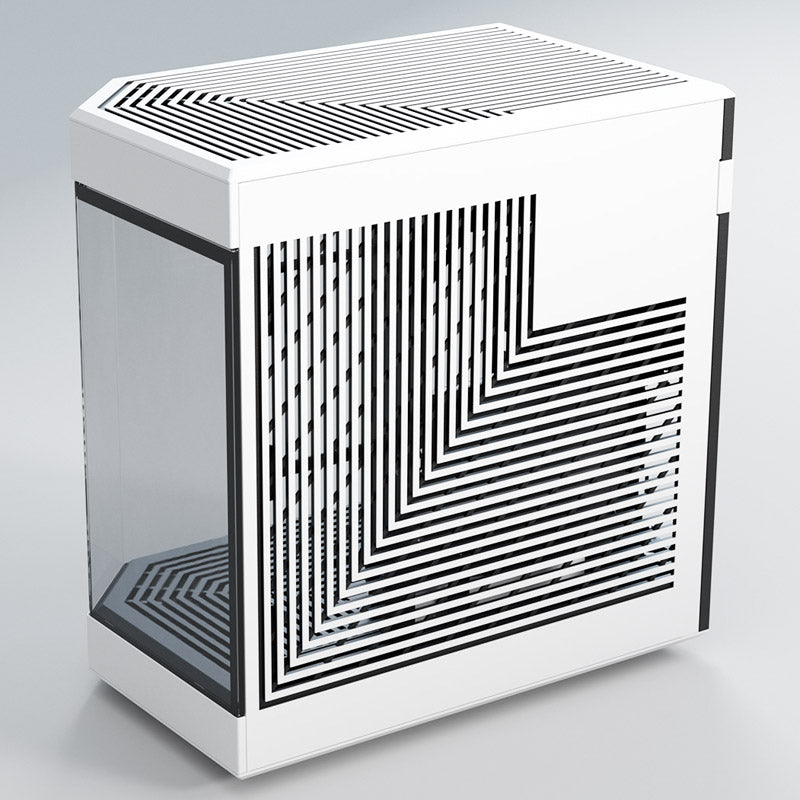HYTE Y60 Boîtier mi-tour ATX Blanc / Noir avec panneau latéral en verre trempé et ports USB 3.2 Gen 2 Type-C, USB 3.2 Gen 1 Type-A