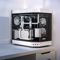 Hyte Y60 Midi Tower, Tempered Glass - schwarz/weiß