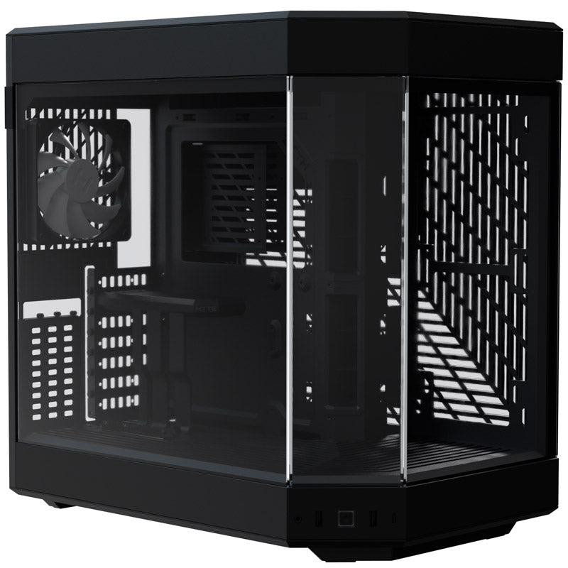 HYTE Y60 Modern Aesthetic Dual Chamber Panoramic Tempered Glass Mid-Tower ATX Computer Gaming Case with PCIe 4.0 Riser Cable Included, Black