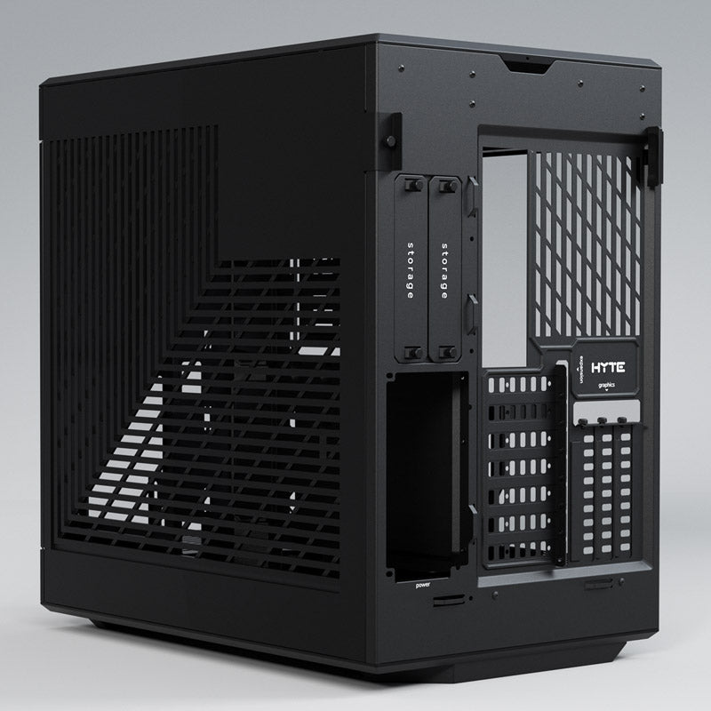 HYTE Y60 Modern Aesthetic Dual Chamber Panoramic Tempered Glass Mid-Tower ATX Computer Gaming Case with PCIe 4.0 Riser Cable Included, Black