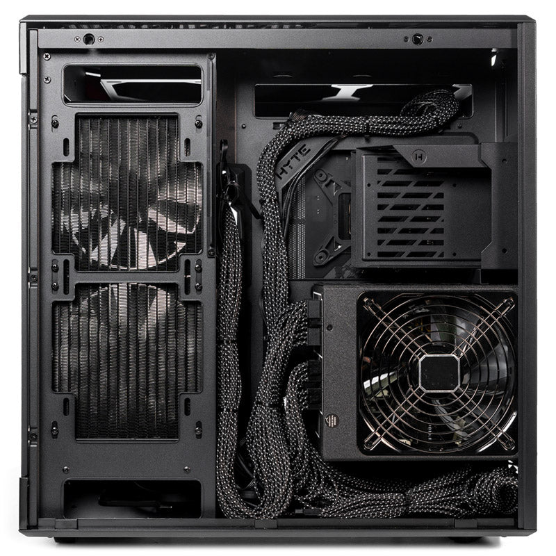 HYTE Y60 Modern Aesthetic Dual Chamber Panoramic Tempered Glass Mid-Tower ATX Computer Gaming Case with PCIe 4.0 Riser Cable Included, Black