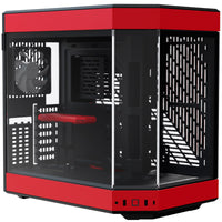 HYTE Y60 ATX Mid Tower Red / Black with Tempered Glass Side Panel and USB 3.2 Gen 2 Type-C, USB 3.2 Gen 1 Type-A