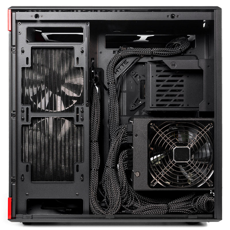 HYTE Y60 ATX Mid Tower Red / Black with Tempered Glass Side Panel and USB 3.2 Gen 2 Type-C, USB 3.2 Gen 1 Type-A
