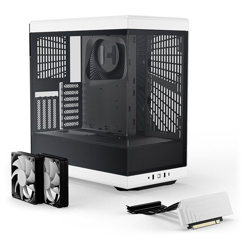 Hyte Y40 Midi Tower, Tempered Glass - schwarz/weiß
