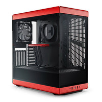HYTE Y40 Boîtier Moyen Tour ATX Rouge / Noir avec Panneau Latéral en Verre Trempé et USB 3.2 Gen 2 Type-C, USB 3.2 Gen 1 Type-A