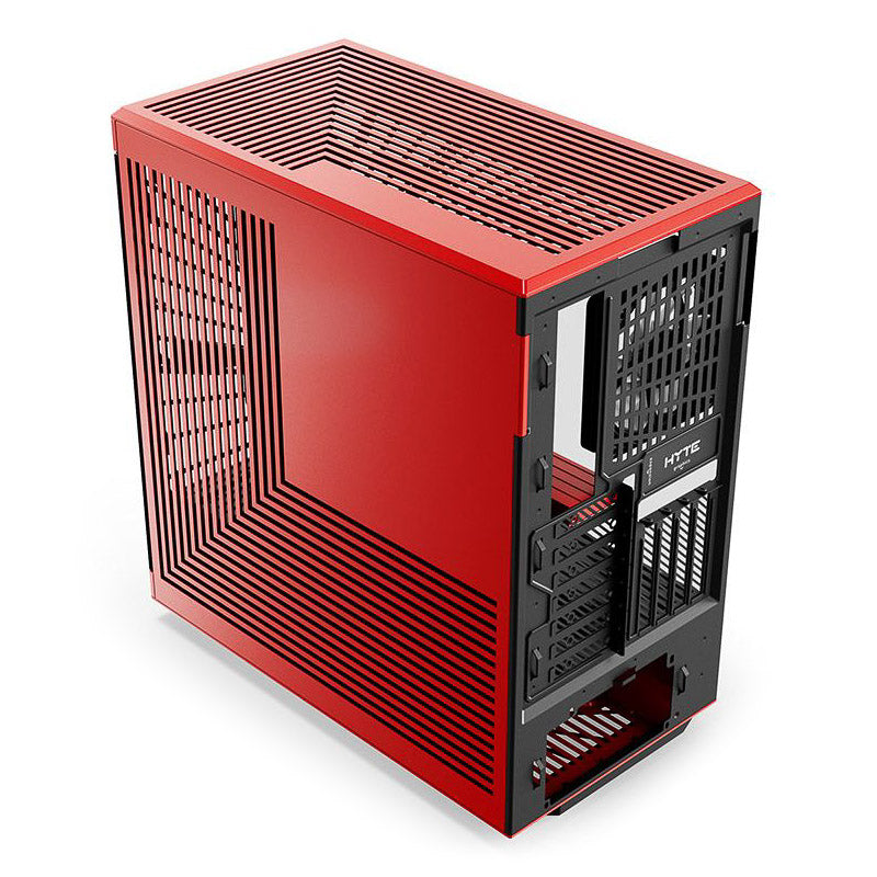 HYTE Y40 Boîtier Moyen Tour ATX Rouge / Noir avec Panneau Latéral en Verre Trempé et USB 3.2 Gen 2 Type-C, USB 3.2 Gen 1 Type-A