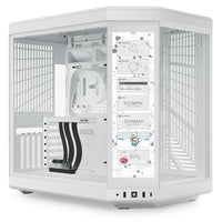HYTE Y70 Touch ATX Mid Tower White with Tempered Glass Side Panel and USB 3.2 Gen 2 Type-C, USB 3.2 Gen 1 Type-A
