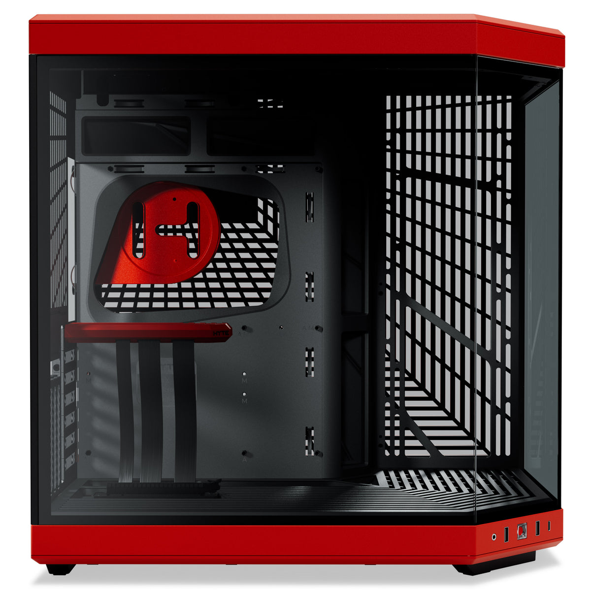 HYTE Y70 ATX Mid Tower Black Cherry / Red Tempered Glass