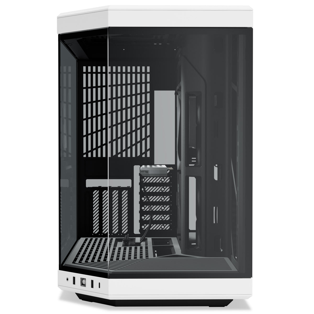 HYTE Y70 ATX Mid Tower White Panda / Black Tempered Glass Side Panel, USB 3.2 Gen 2 Type-C, USB 3.2 Gen 1 Type-A
