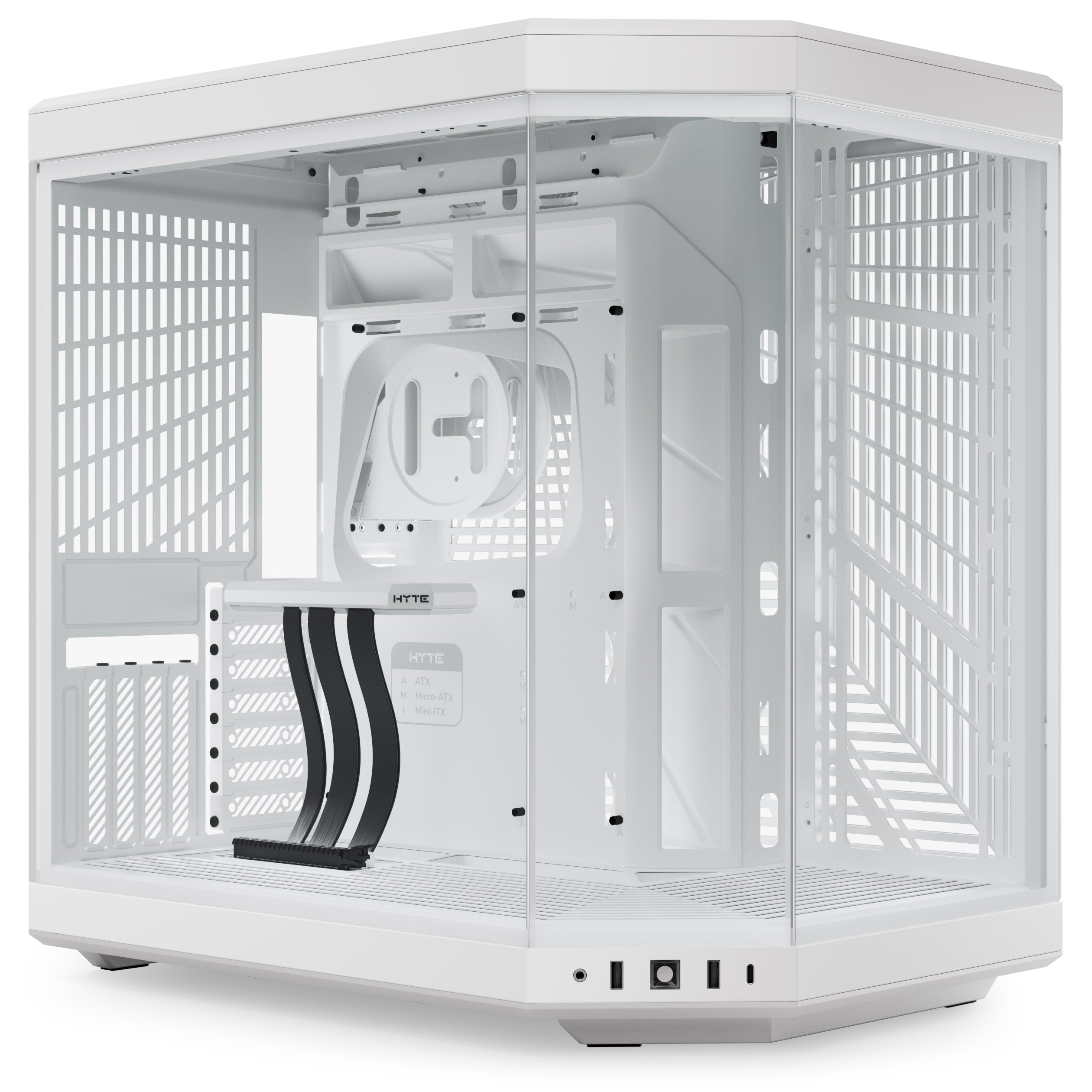 Hyte Y70 PC-Gehäuse, Midi-Tower, E-ATX, Tempered Glass - weiß