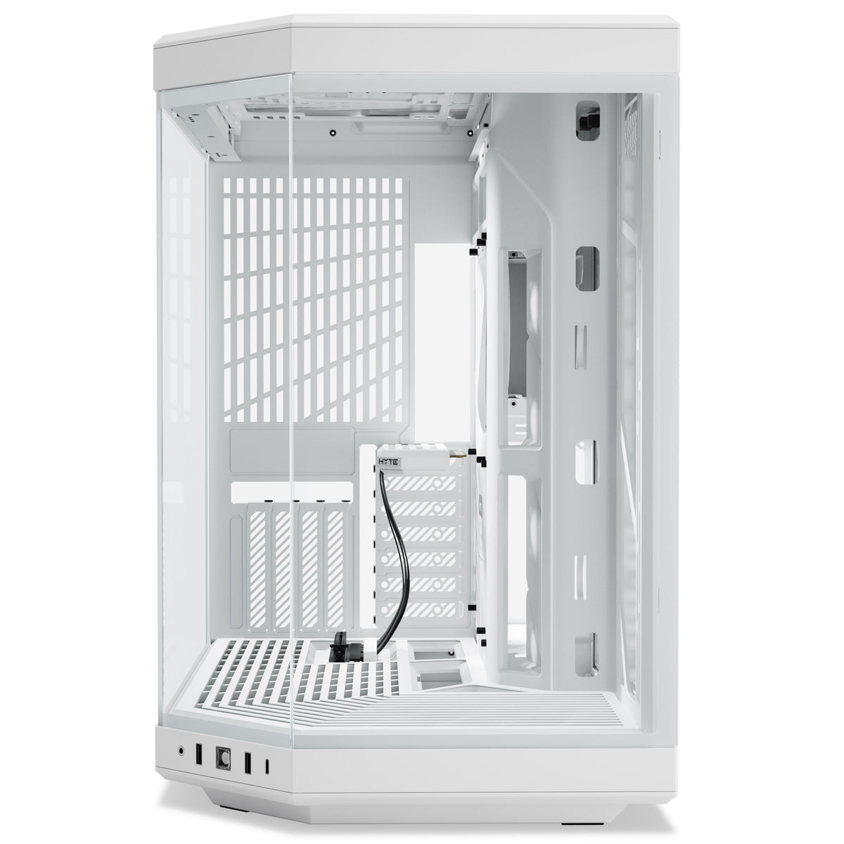 HYTE Y70 CS-HYTE-Y70-WW Dual Chamber Mid-Tower ATX Case with PCIe 4.0 Express Riser Cable Included, Snow White