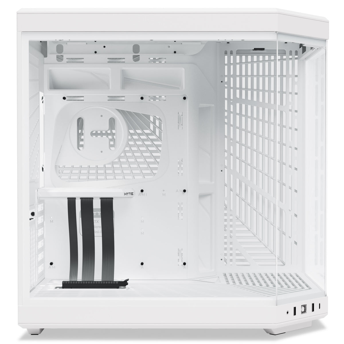 HYTE Y70 CS-HYTE-Y70-WW Dual Chamber Mid-Tower ATX Case with PCIe 4.0 Express Riser Cable Included, Snow White