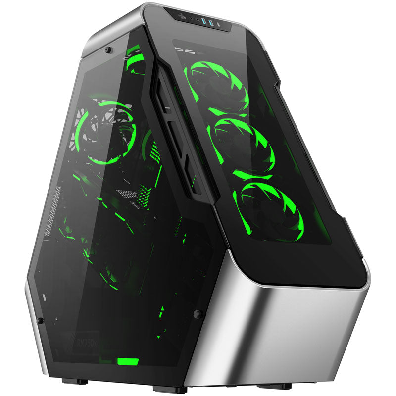 Jonsbo TR03-G Showcase, Tempered Glass - silber
