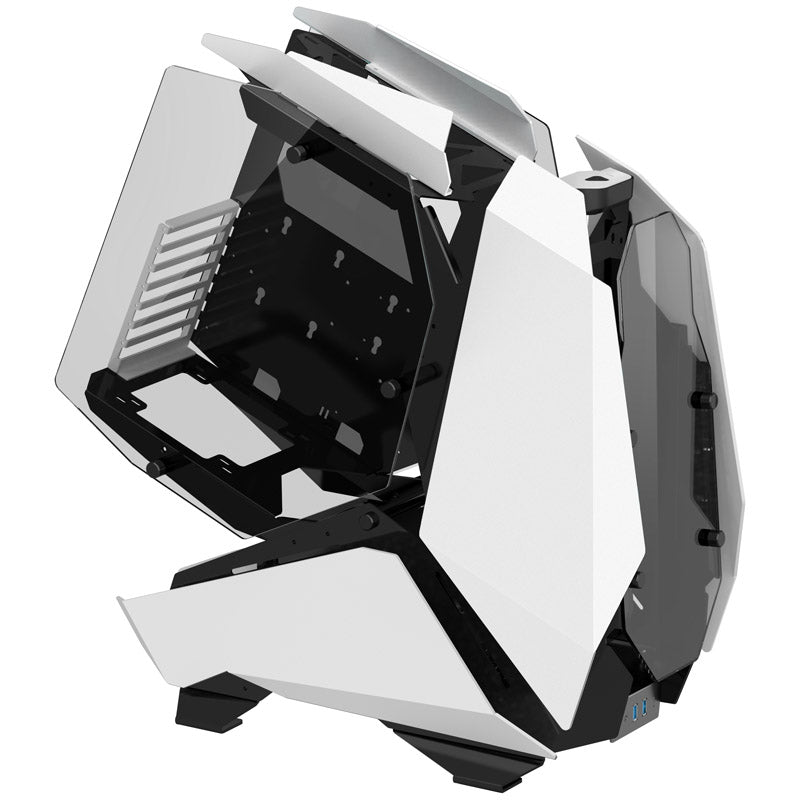 Jonsbo MOD5 ATX Mid Tower Blanc / Noir Panneau latéral en verre trempé avec USB 3.2 Gen 2 Type-C et USB 3.2 Gen 1 Type-A