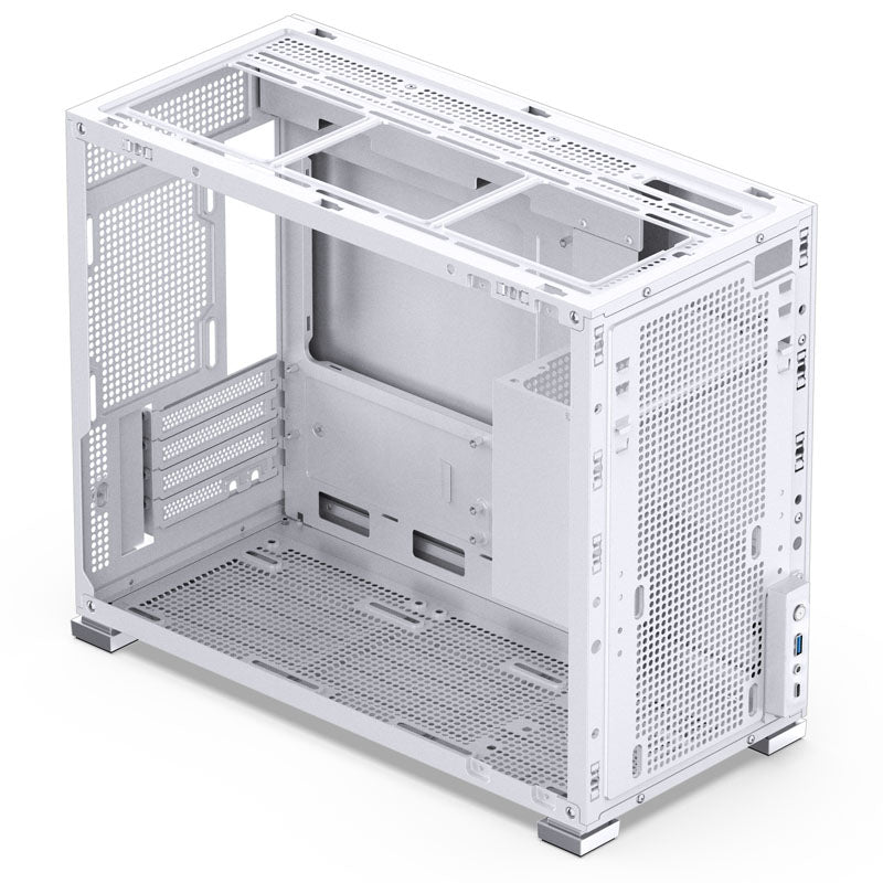 Jonsbo D31 STD Micro ATX Mini Tower White Tempered Glass Side Panel with USB 3.2 Gen 2 Type-C USB 3.2 Gen 1 Type-A