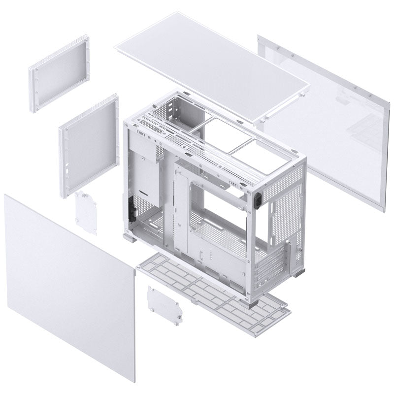 Jonsbo D31 STD Micro ATX Mini Tower White Tempered Glass Side Panel with USB 3.2 Gen 2 Type-C USB 3.2 Gen 1 Type-A
