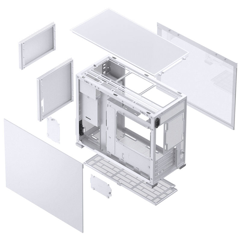 Jonsbo D31 MESH Micro ATX Mini Tower White Tempered Glass