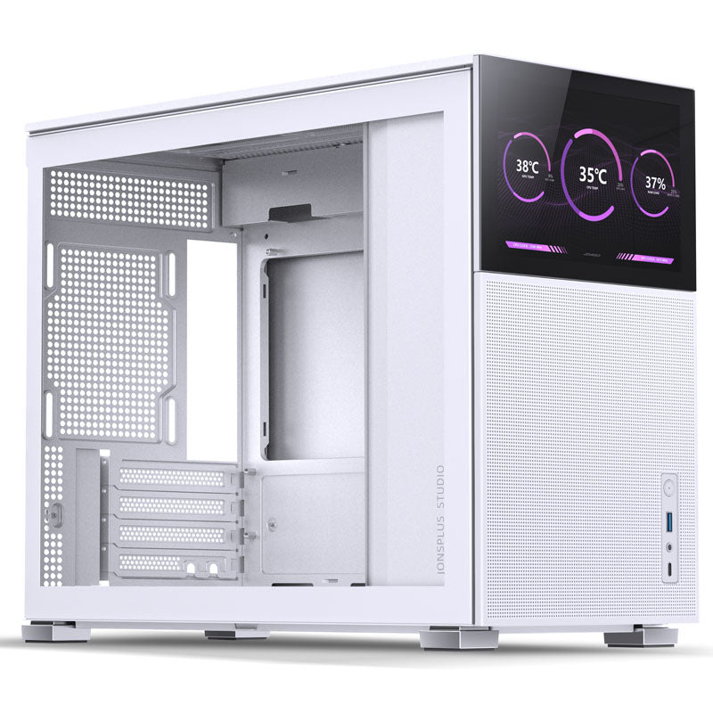 Jonsbo D31 MESH Screen Micro ATX Mini Tower White Tempered Glass Side Panel