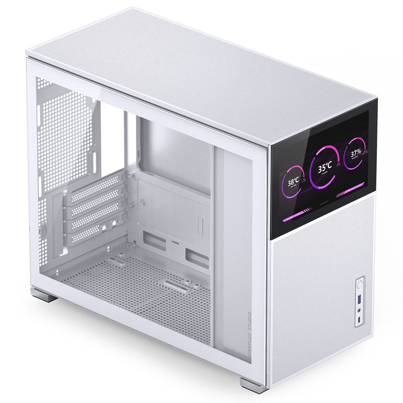 Jonsbo D31 MESH Screen Micro-ATX Gehäuse, Tempered Glass - weiß