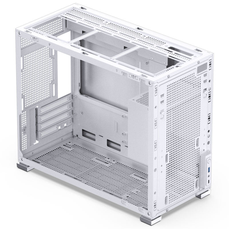 Jonsbo D31 MESH Screen Micro ATX Mini Tower White Tempered Glass Side Panel